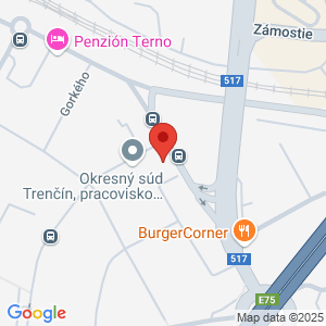 Google map: Považská Bystrica, M. R. Štefánika 157/45